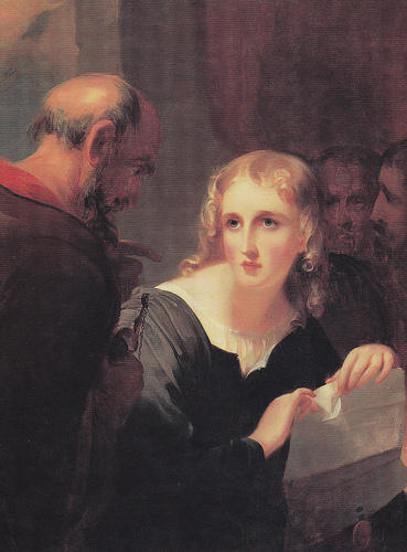 Wikioo.org - The Encyclopedia of Fine Arts - Painting, Artwork by Thomas Sully - Portia and Shylock