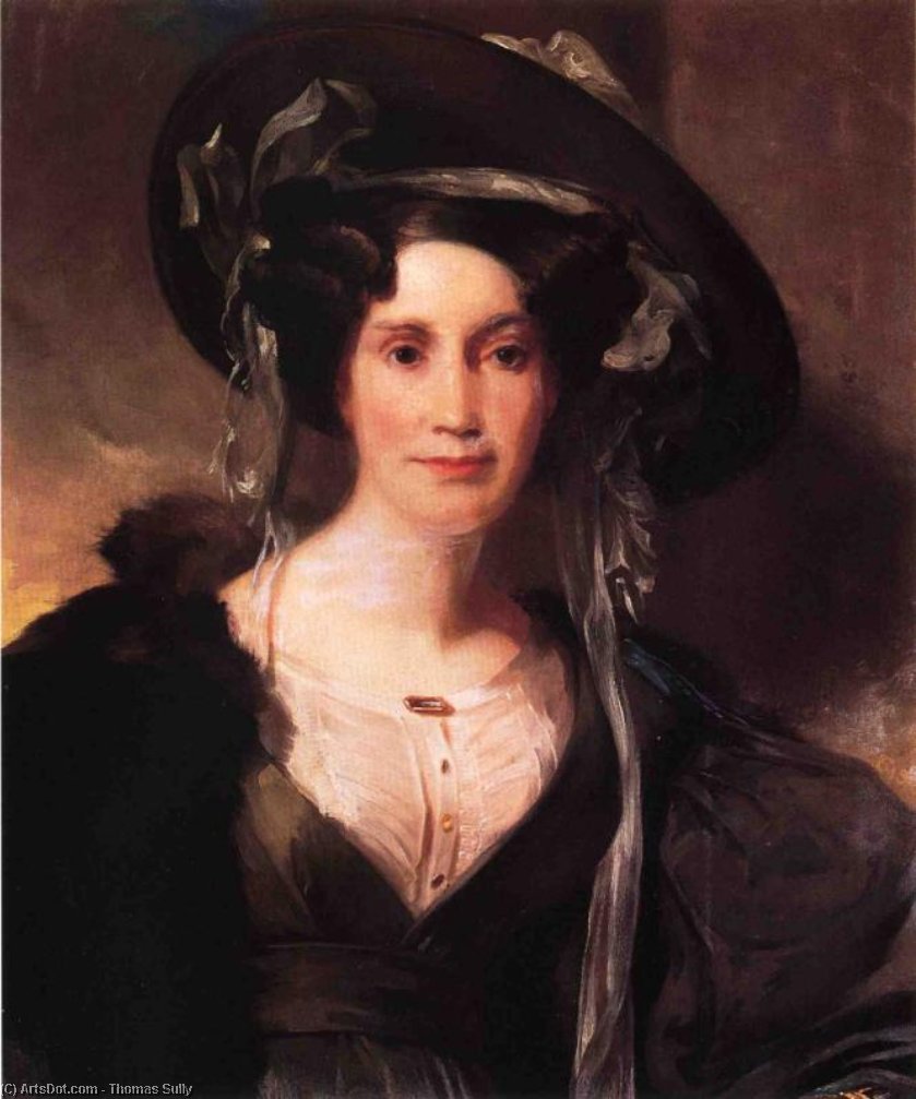 Wikioo.org – L'Encyclopédie des Beaux Arts - Peinture, Oeuvre de Thomas Sully - Portrait d une dame