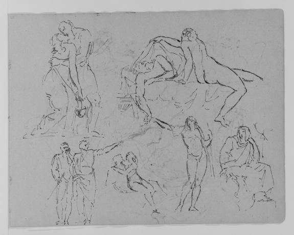 WikiOO.org - Encyclopedia of Fine Arts - Lukisan, Artwork Thomas Sully - Six Figure Studies