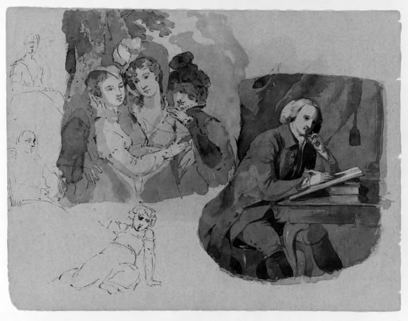 WikiOO.org - Encyclopedia of Fine Arts - Schilderen, Artwork Thomas Sully - Sketch 55
