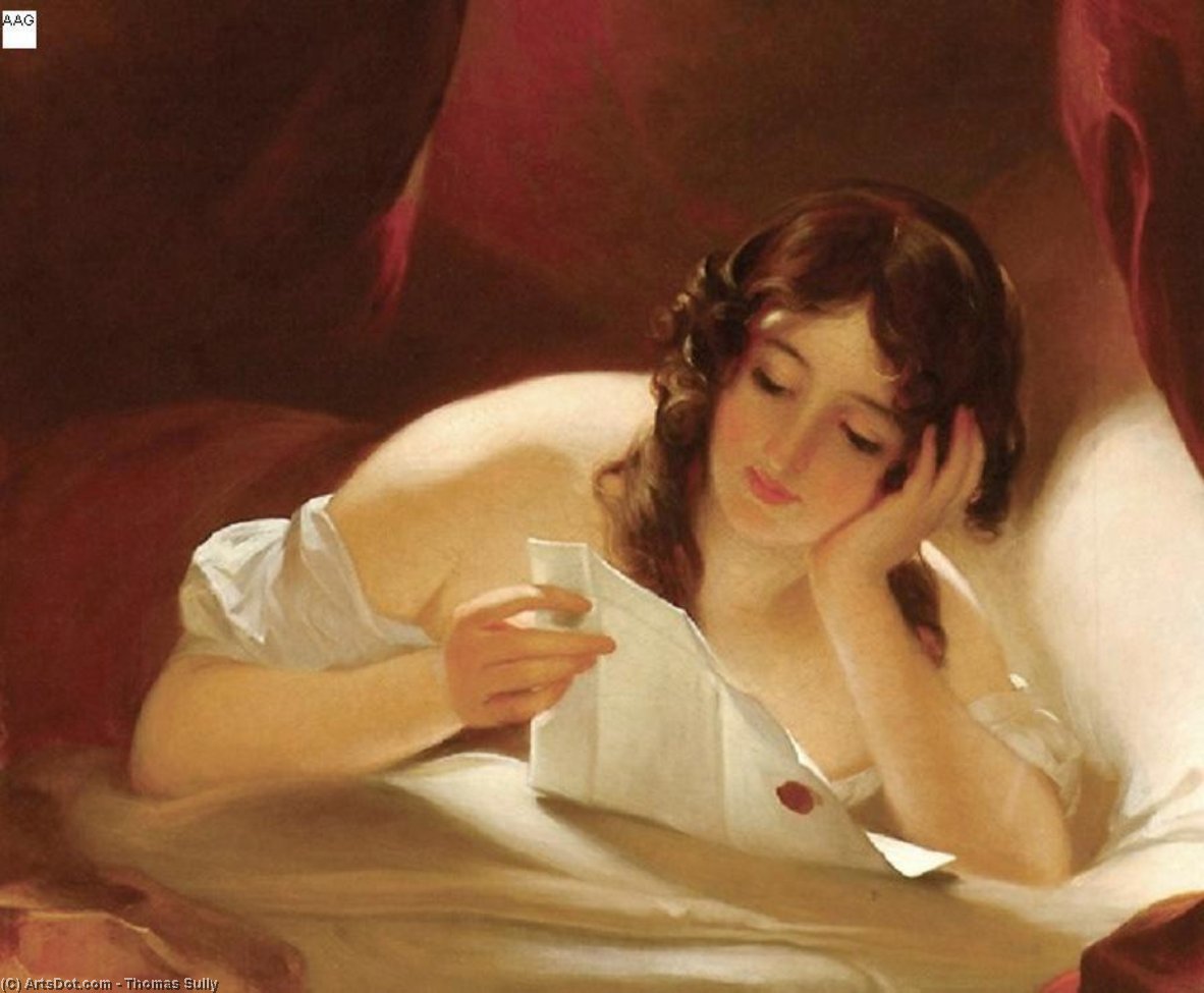 Wikioo.org - The Encyclopedia of Fine Arts - Painting, Artwork by Thomas Sully - The Love Letter