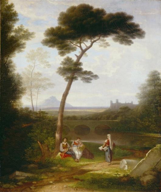 Wikioo.org - The Encyclopedia of Fine Arts - Painting, Artwork by Washington Allston - Italian Landscape