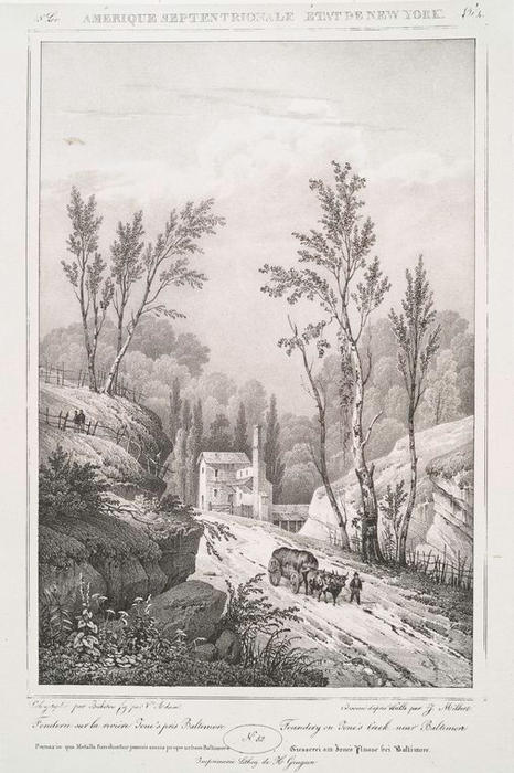 Wikioo.org - สารานุกรมวิจิตรศิลป์ - จิตรกรรม William Guy Wall - No. 52. Foundery on Jone's Creek near Baltimore