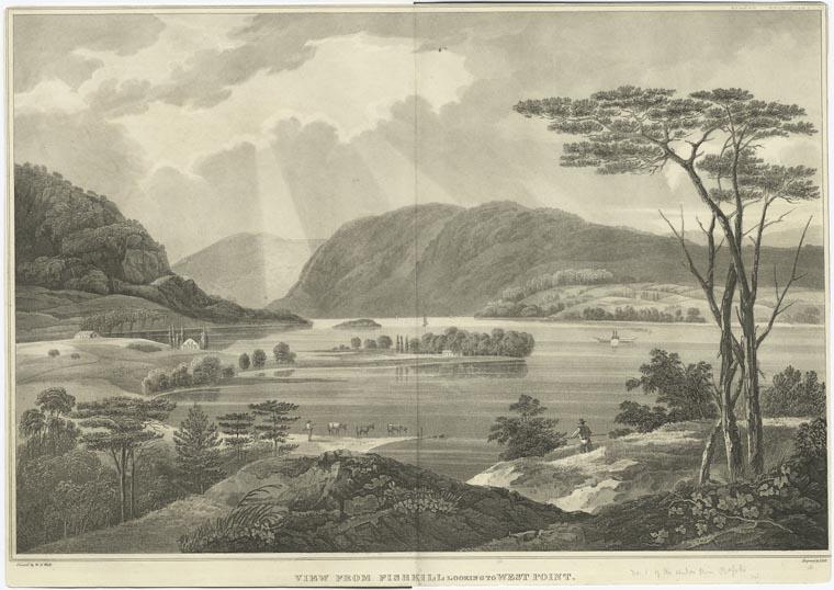 WikiOO.org - 백과 사전 - 회화, 삽화 William Guy Wall - View from Fishkill looking to West Point