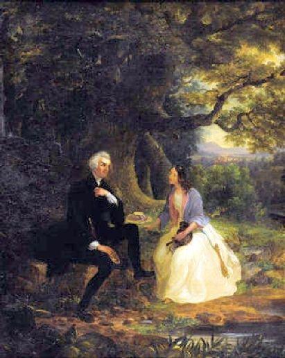 Wikioo.org - สารานุกรมวิจิตรศิลป์ - จิตรกรรม William Smith Jewett - Romantic Encounter