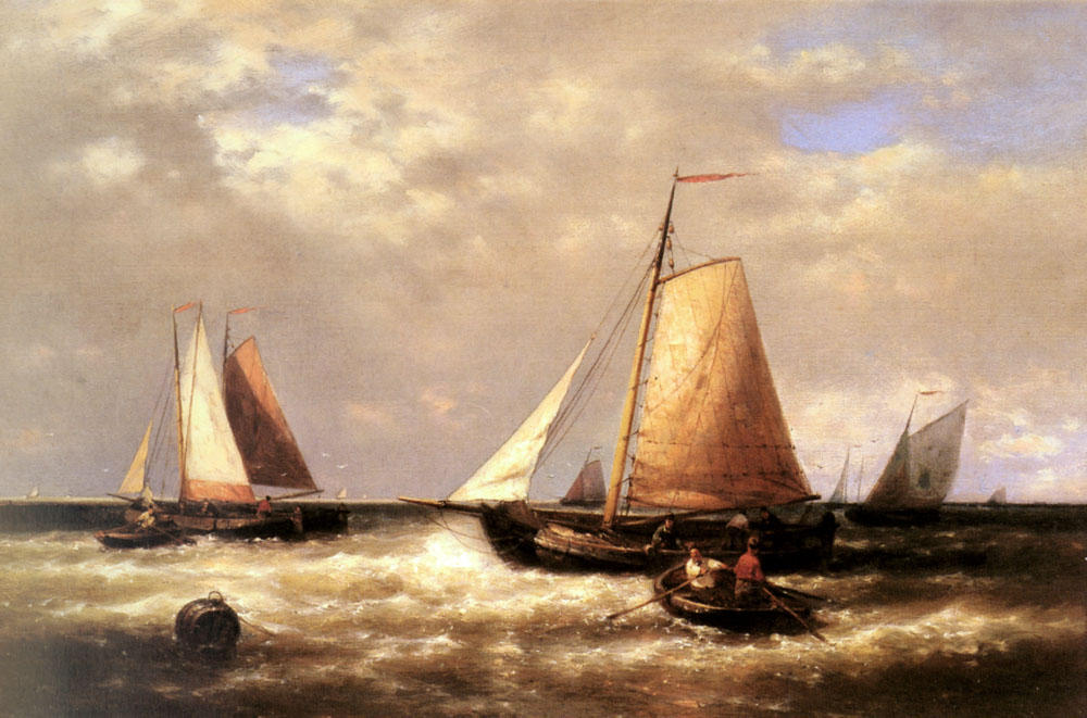 Wikioo.org - The Encyclopedia of Fine Arts - Painting, Artwork by Abraham Hulk Senior - Return Of The Fishing Fleet