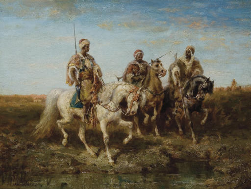 Wikioo.org – L'Encyclopédie des Beaux Arts - Peinture, Oeuvre de Adolf Schreyer - Cavaliers