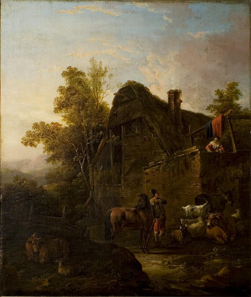 Wikioo.org - สารานุกรมวิจิตรศิลป์ - จิตรกรรม Adriaen Van Ostade - A Horseman Stopping Before An Inn