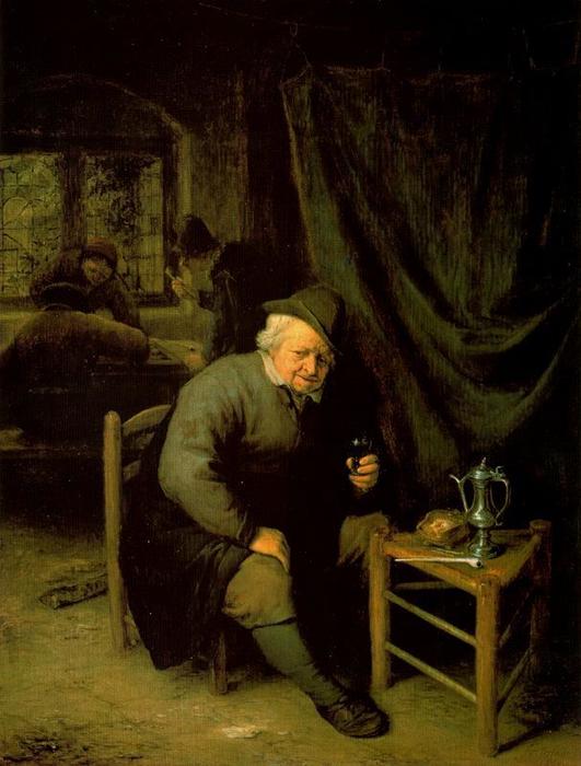 Wikioo.org - The Encyclopedia of Fine Arts - Painting, Artwork by Adriaen Van Ostade - Interior Of A Tavern