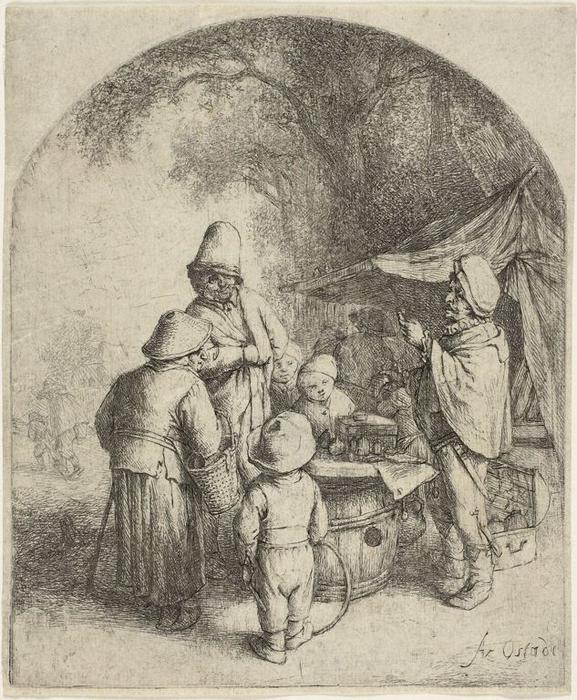 WikiOO.org - Encyclopedia of Fine Arts - Lukisan, Artwork Adriaen Van Ostade - The Charlatan