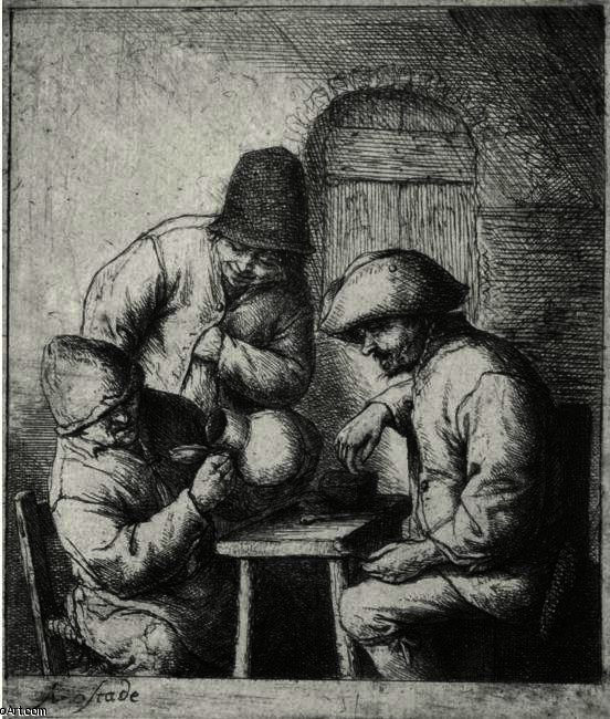 WikiOO.org - Encyclopedia of Fine Arts - Målning, konstverk Adriaen Van Ostade - The Empty Jug