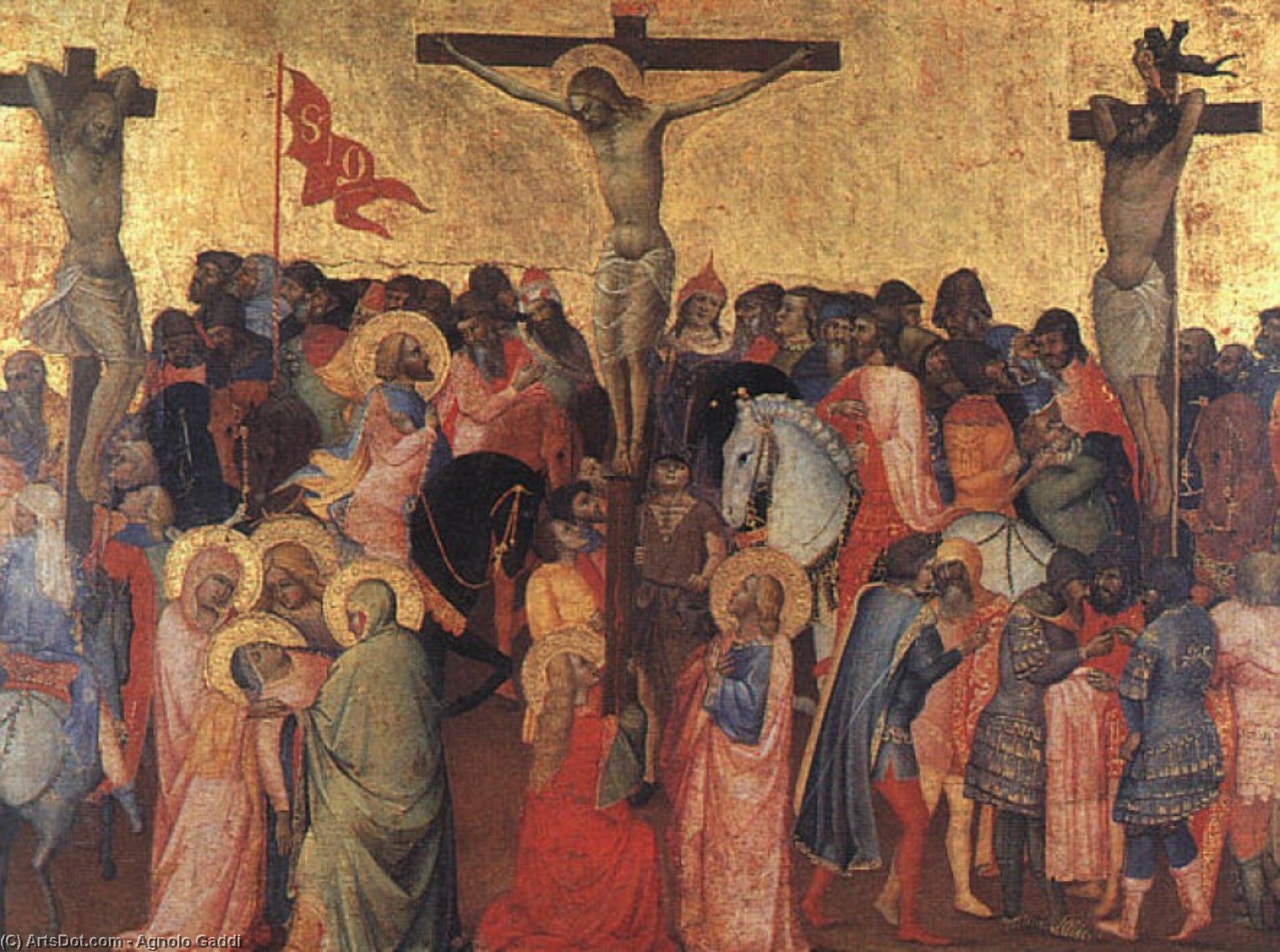 WikiOO.org - אנציקלופדיה לאמנויות יפות - ציור, יצירות אמנות Agnolo Gaddi - Crucifixion