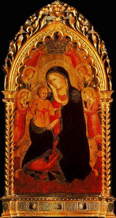 WikiOO.org - Encyclopedia of Fine Arts - Malba, Artwork Agnolo Gaddi - La Vierge de l'Humilité parmi les anges