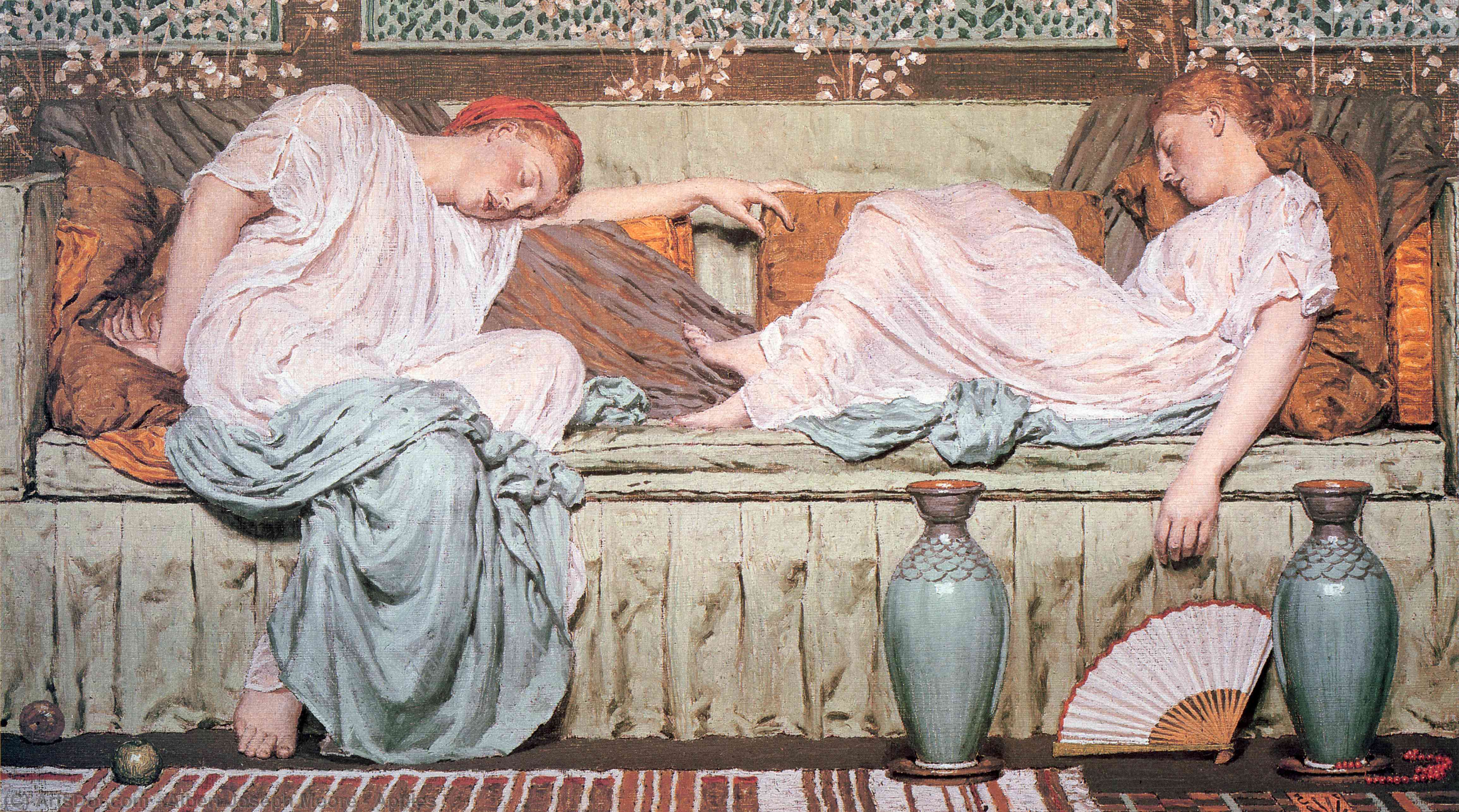 WikiOO.org - Encyclopedia of Fine Arts - Lukisan, Artwork Albert Joseph Moore - Apples