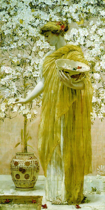 WikiOO.org - Encyclopedia of Fine Arts - Lukisan, Artwork Albert Joseph Moore - Azaleas