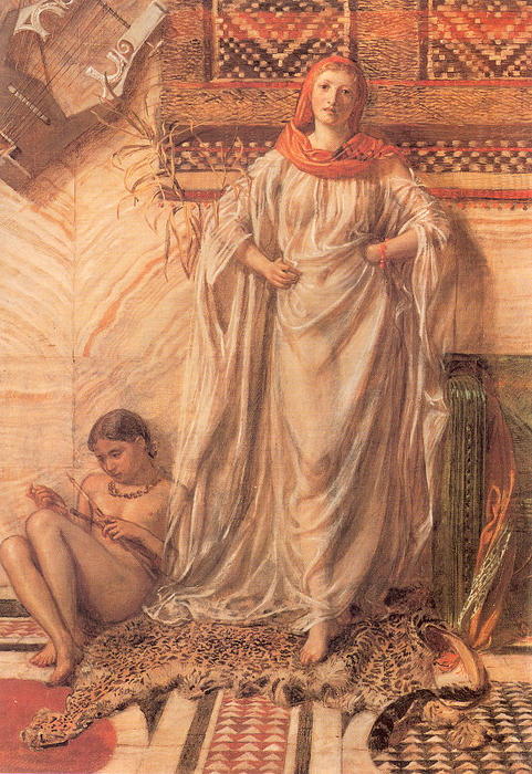 Wikioo.org - The Encyclopedia of Fine Arts - Painting, Artwork by Albert Joseph Moore - Dancing Girl Resting