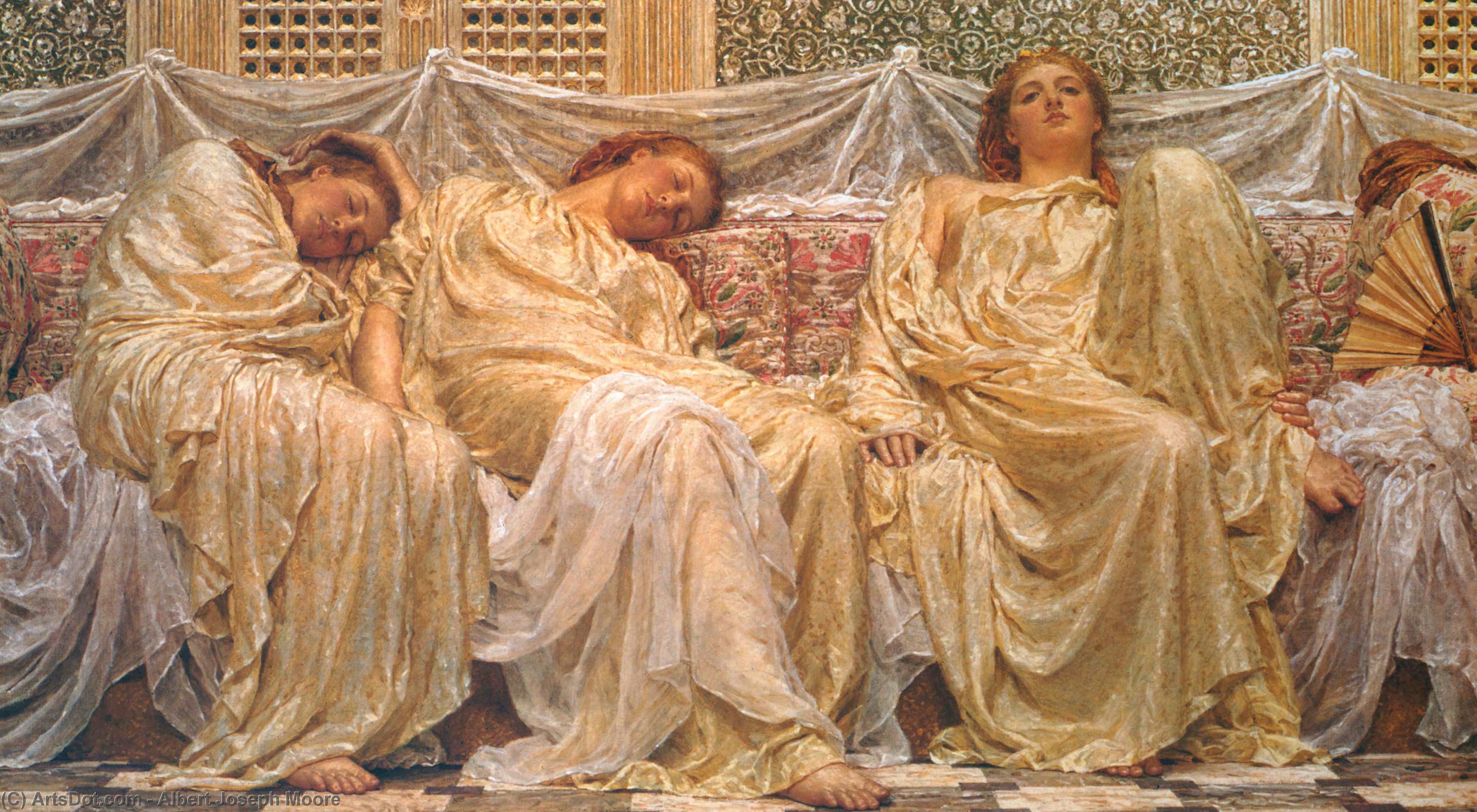 Wikioo.org - The Encyclopedia of Fine Arts - Painting, Artwork by Albert Joseph Moore - Dreamers