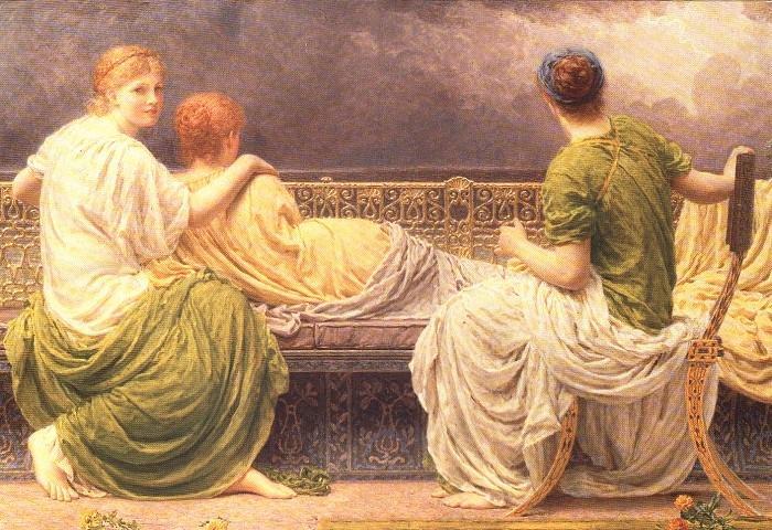 Wikioo.org - The Encyclopedia of Fine Arts - Painting, Artwork by Albert Joseph Moore - Lightning and Light