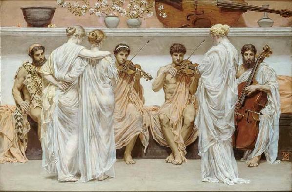 Wikioo.org - The Encyclopedia of Fine Arts - Painting, Artwork by Albert Joseph Moore - The Quartet