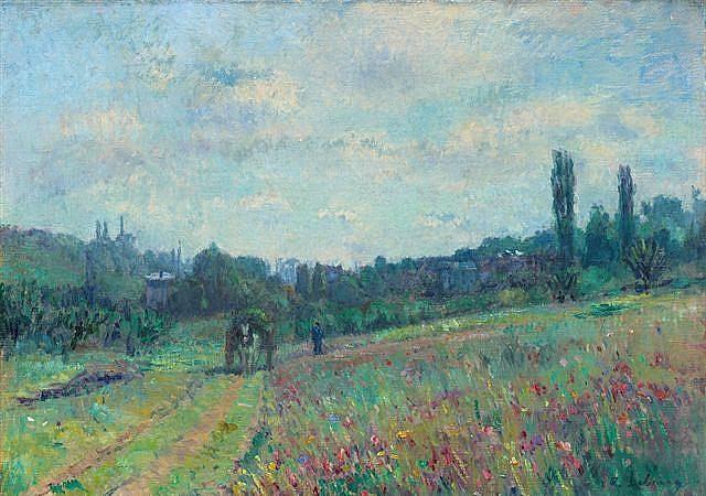 WikiOO.org - Encyclopedia of Fine Arts - Maalaus, taideteos Albert-Charles Lebourg (Albert-Marie Lebourg) - Le printemps à Vétheuil, le vallon fleuri