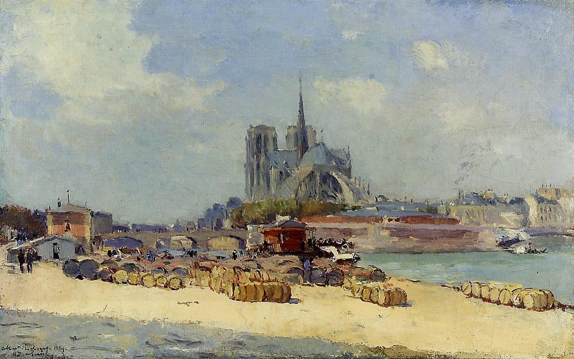 Wikioo.org - The Encyclopedia of Fine Arts - Painting, Artwork by Albert-Charles Lebourg (Albert-Marie Lebourg) - Notre Dame, Paris