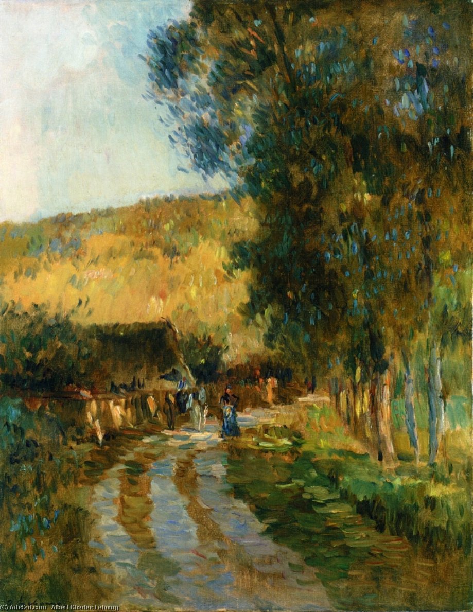 Wikioo.org - The Encyclopedia of Fine Arts - Painting, Artwork by Albert-Charles Lebourg (Albert-Marie Lebourg) - Road in the Vallee de LIton