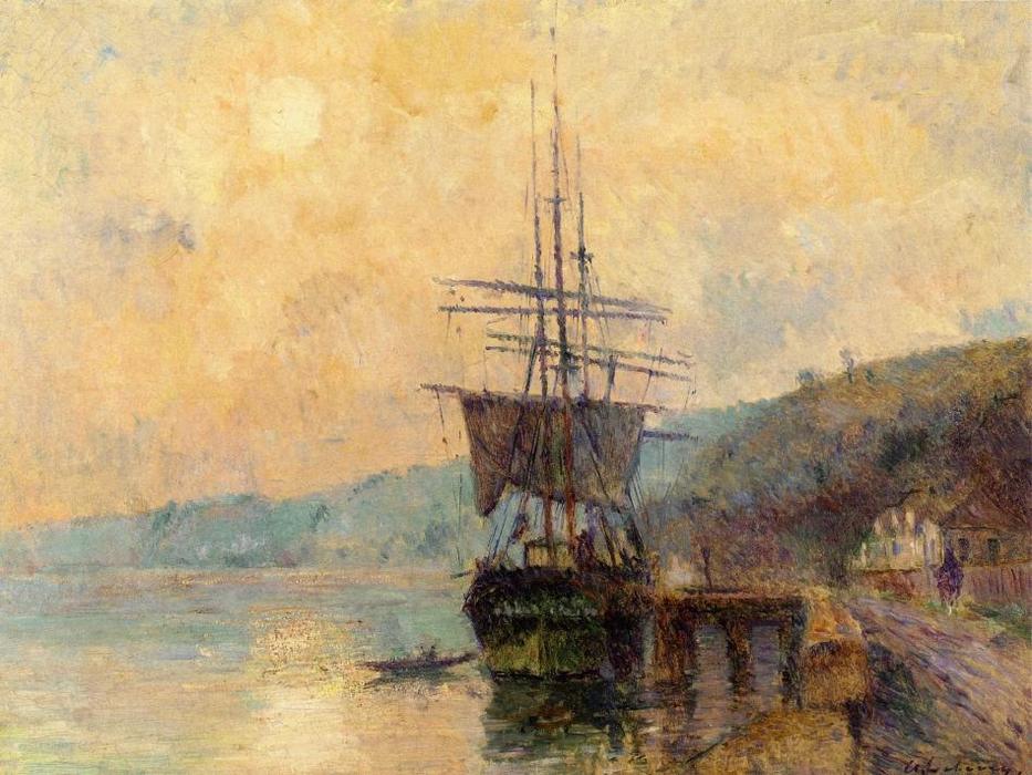 Wikioo.org - The Encyclopedia of Fine Arts - Painting, Artwork by Albert-Charles Lebourg (Albert-Marie Lebourg) - The Seine near Rouen