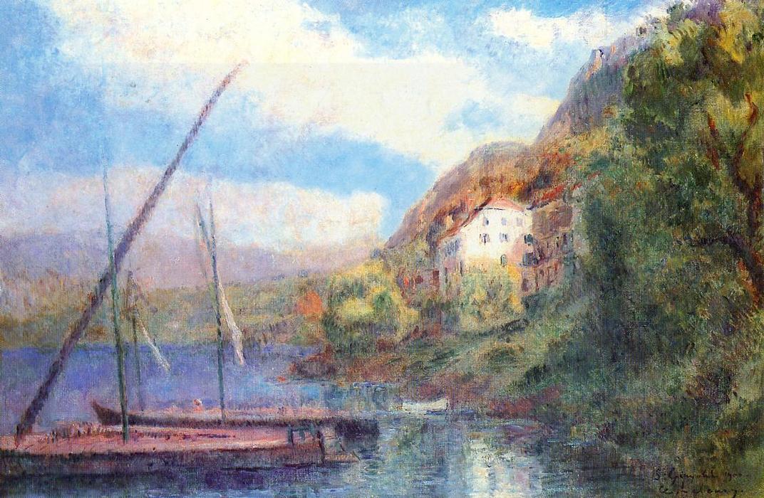 WikiOO.org - Encyclopedia of Fine Arts - Festés, Grafika Albert-Charles Lebourg (Albert-Marie Lebourg) - The Shores of Lake Geneva at Saint-Gingolph