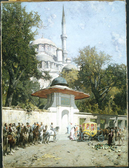 WikiOO.org - Encyclopedia of Fine Arts - Maalaus, taideteos Alberto Pasini - A Mosque
