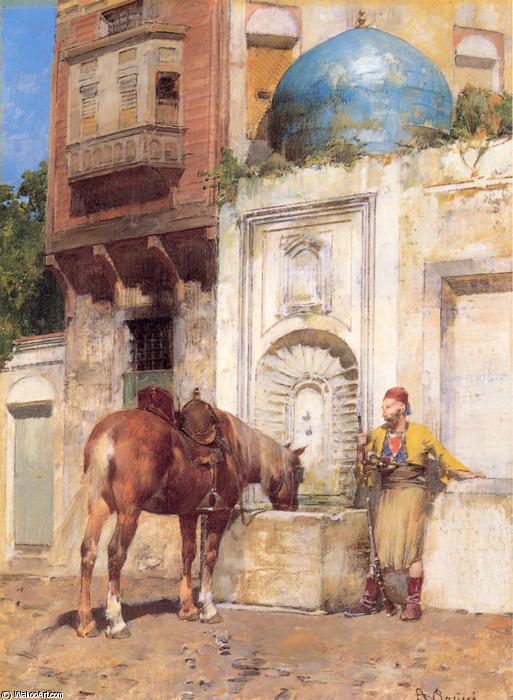 WikiOO.org - Encyclopedia of Fine Arts - Maalaus, taideteos Alberto Pasini - At The Well