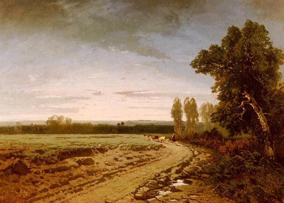 WikiOO.org - دایره المعارف هنرهای زیبا - نقاشی، آثار هنری Alberto Pasini - Going To The Pasture, Early Morning