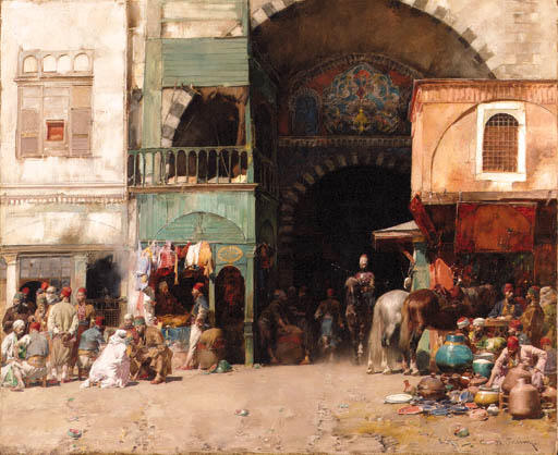 WikiOO.org - Encyclopedia of Fine Arts - Målning, konstverk Alberto Pasini - The Bazaar