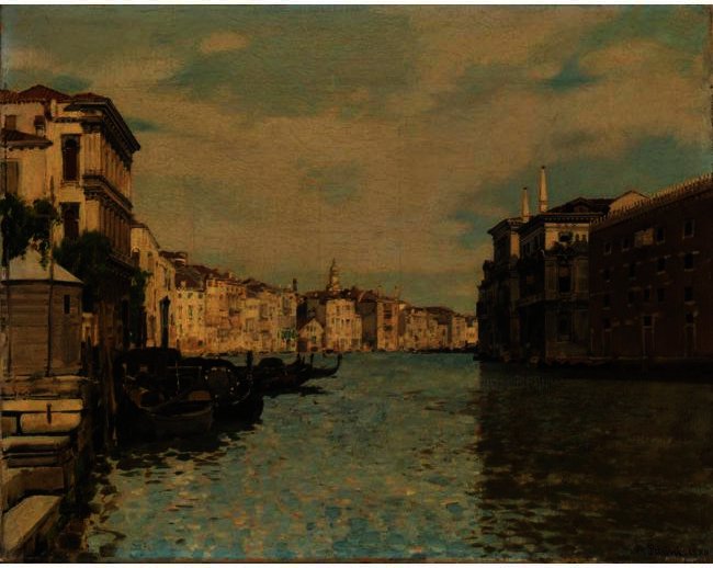 Wikioo.org - Bách khoa toàn thư về mỹ thuật - Vẽ tranh, Tác phẩm nghệ thuật Alberto Pasini - The Grand Canal, Venice
