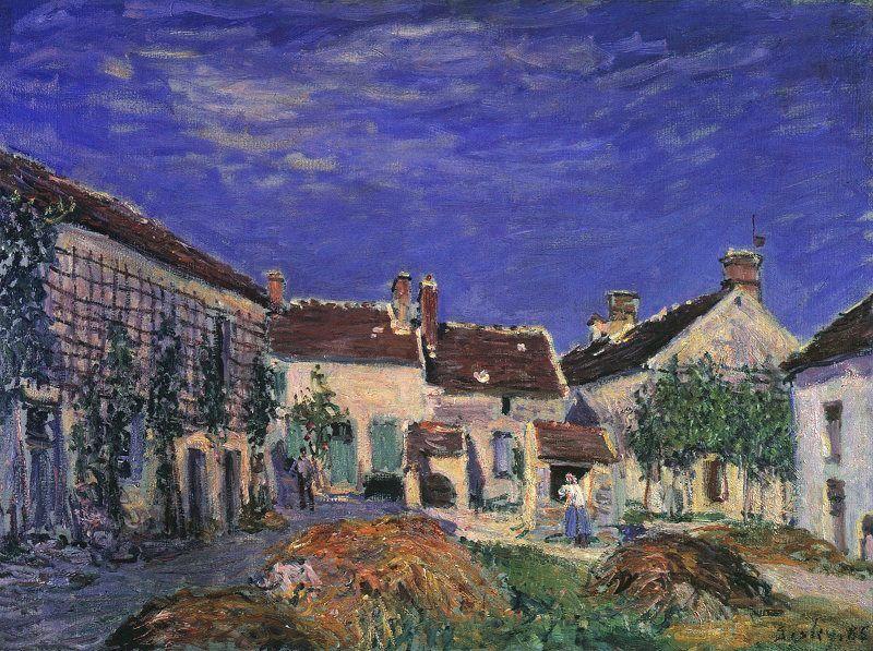 Wikioo.org - The Encyclopedia of Fine Arts - Painting, Artwork by Alfred Sisley - A Farmyard near Sablons