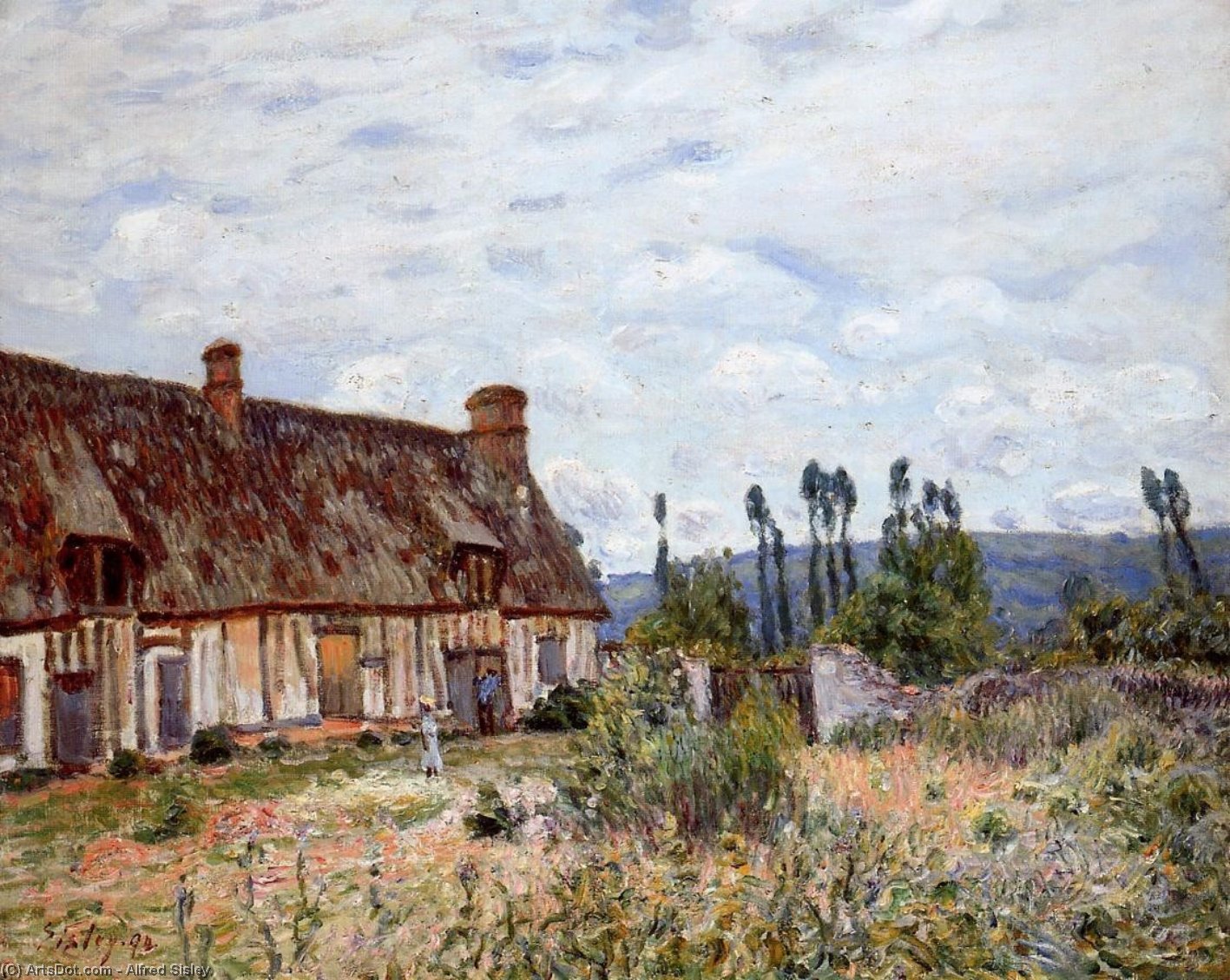 Wikioo.org - The Encyclopedia of Fine Arts - Painting, Artwork by Alfred Sisley - Abandoned Cottage