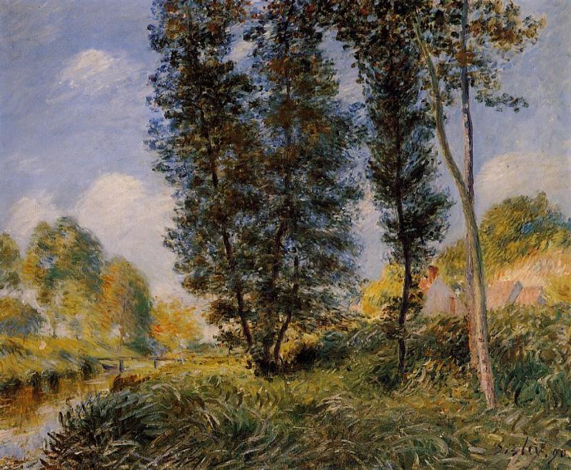 WikiOO.org - Encyclopedia of Fine Arts - Lukisan, Artwork Alfred Sisley - Banks of the Orvanne