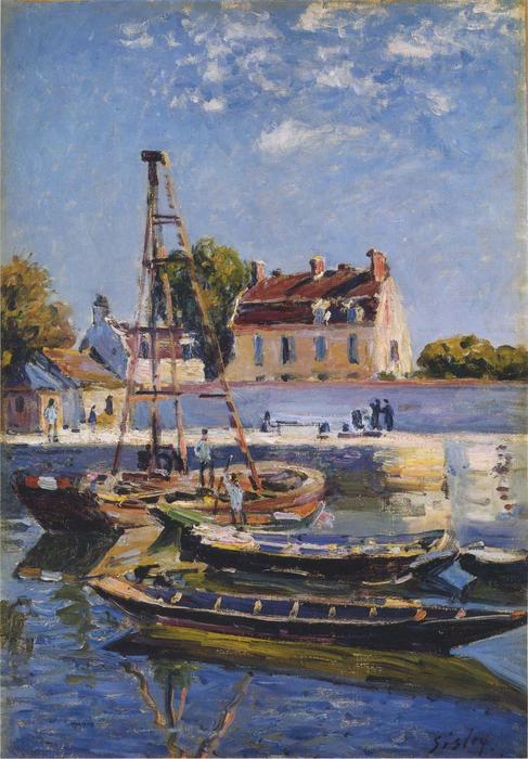 Wikioo.org - The Encyclopedia of Fine Arts - Painting, Artwork by Alfred Sisley - Boats