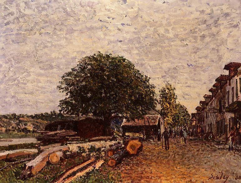 Wikioo.org - The Encyclopedia of Fine Arts - Painting, Artwork by Alfred Sisley - Construction Site at Saint Mammes