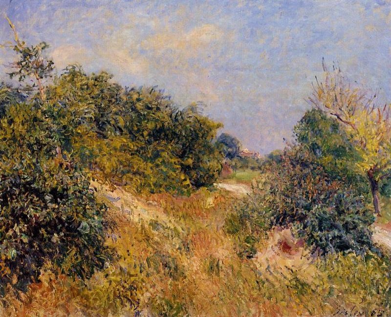 Wikioo.org - สารานุกรมวิจิตรศิลป์ - จิตรกรรม Alfred Sisley - Edge of Fountainbleau Forest June Morning