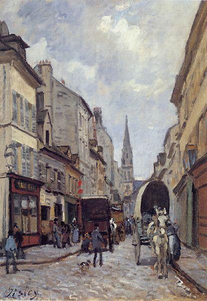 Wikioo.org – L'Encyclopédie des Beaux Arts - Peinture, Oeuvre de Alfred Sisley - La Grand Rue, Argenteuil