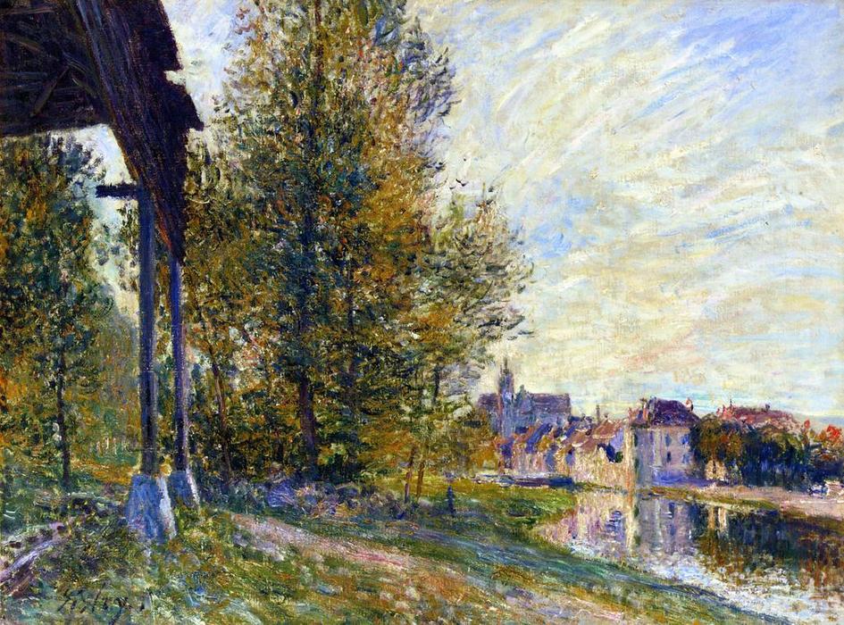 Wikioo.org - The Encyclopedia of Fine Arts - Painting, Artwork by Alfred Sisley - Near Moret sur Loing