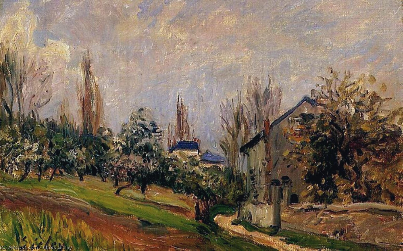 Wikioo.org - The Encyclopedia of Fine Arts - Painting, Artwork by Alfred Sisley - Near Moret