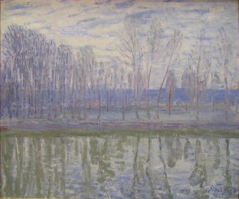 Wikioo.org - The Encyclopedia of Fine Arts - Painting, Artwork by Alfred Sisley - On the Banks of the River Loing