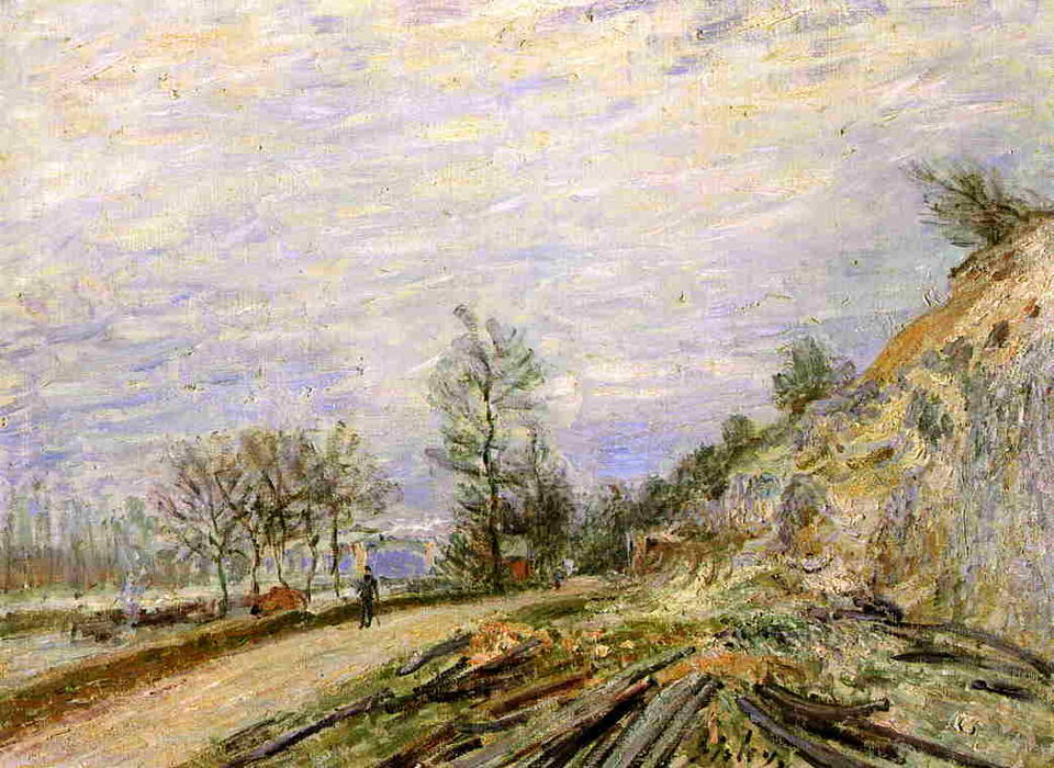 Wikioo.org - The Encyclopedia of Fine Arts - Painting, Artwork by Alfred Sisley - On the Road from Moret