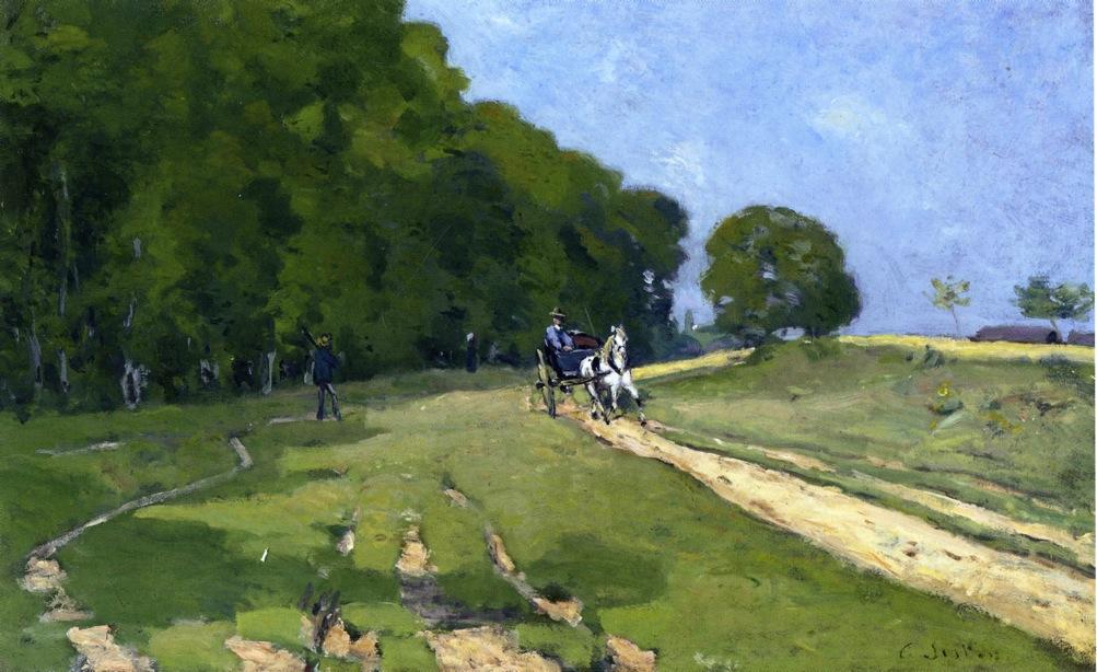 Wikioo.org - The Encyclopedia of Fine Arts - Painting, Artwork by Alfred Sisley - Path near the Parc de Courances