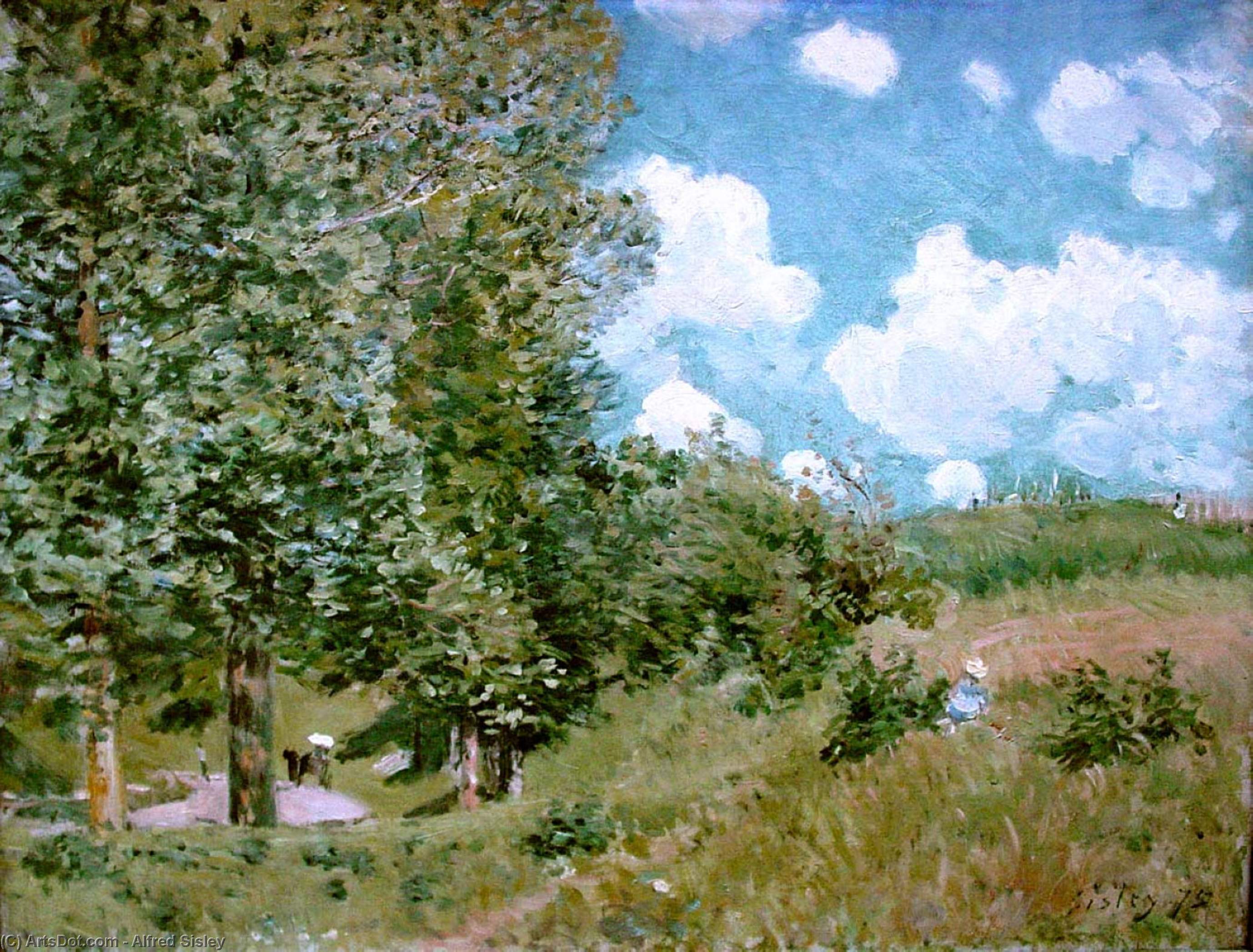 Wikioo.org - The Encyclopedia of Fine Arts - Painting, Artwork by Alfred Sisley - Road from Versailles to Saint Germain