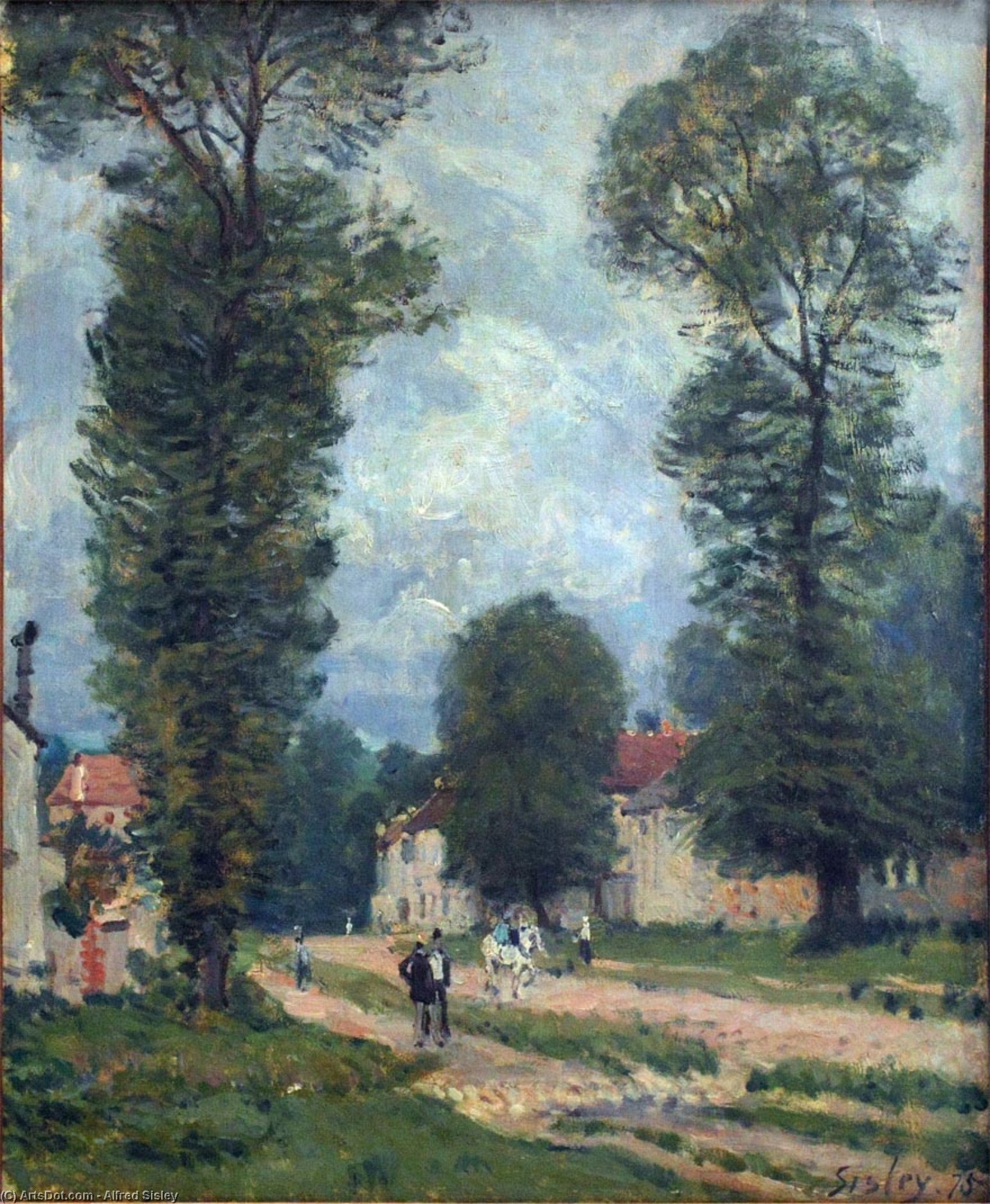 Wikioo.org - The Encyclopedia of Fine Arts - Painting, Artwork by Alfred Sisley - Route to Versailles