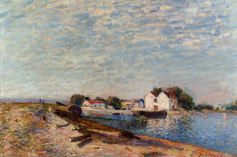 Wikioo.org - The Encyclopedia of Fine Arts - Painting, Artwork by Alfred Sisley - Saint-Mammes Dam 1