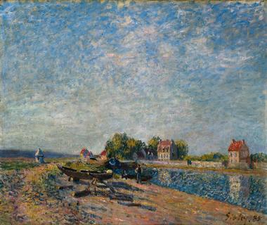 Wikioo.org - The Encyclopedia of Fine Arts - Painting, Artwork by Alfred Sisley - Saint-Mammes, Loing Canal