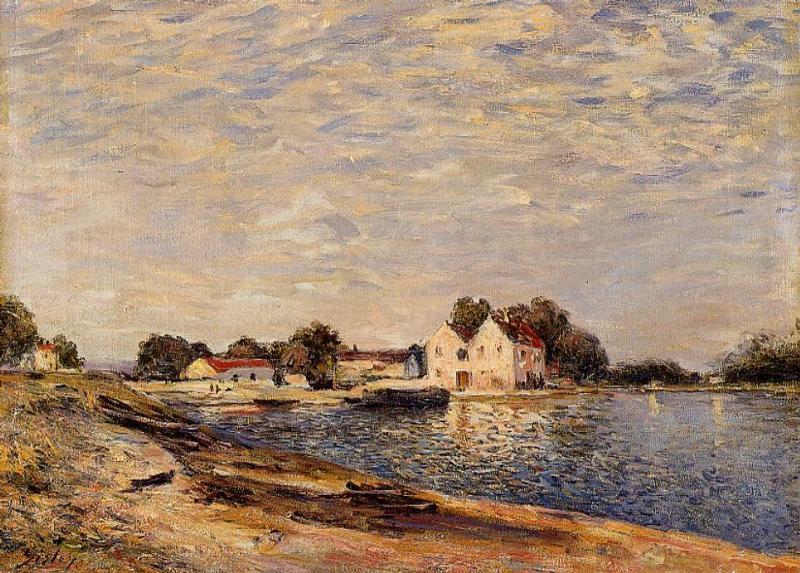 Wikioo.org - สารานุกรมวิจิตรศิลป์ - จิตรกรรม Alfred Sisley - Saint-Mammes, on the Banks of the Loing